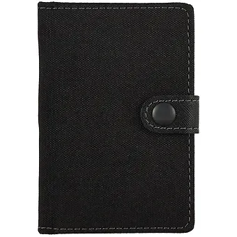 Алфавитная книга А7+ 64л 120*80 черная, ткань, на кнопке