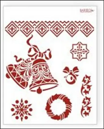 Трафарет пластиковый многоразовый Колокольчики Ажур (20х25) (НГ010)