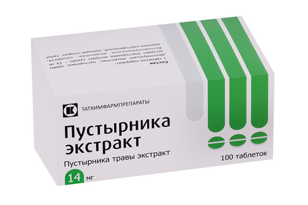 Пустырника экстракт 14 мг, 100 шт, таблетки Татхим