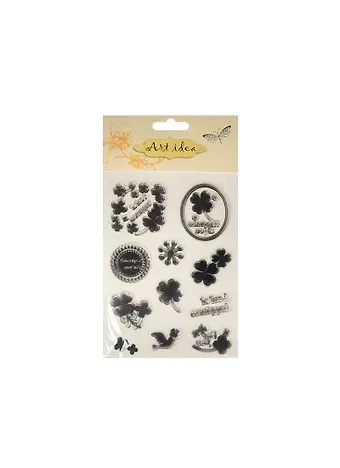 Силиконовые штампы для скрапбукинга подложка/пакет Клевер (11-24255-J26)