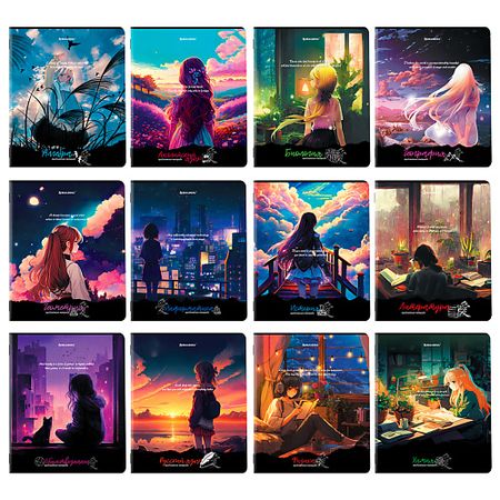 Тетрадь BRAUBERG Тетради предметные комплект АНИМЕ аниме плакат k on xxihlive