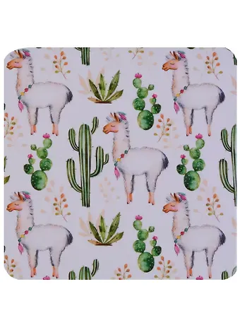 Подставка под чашку Лама и кактусы (ПЧ2018-10)