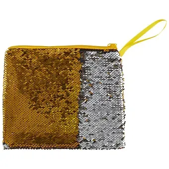 Сумка-шоппер с пайетками на молнии (24х20) (текстиль)