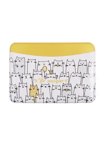 Чехол для карточек горизонтальный Be unique (коты) (глиттер) (ДКГ2020-45)