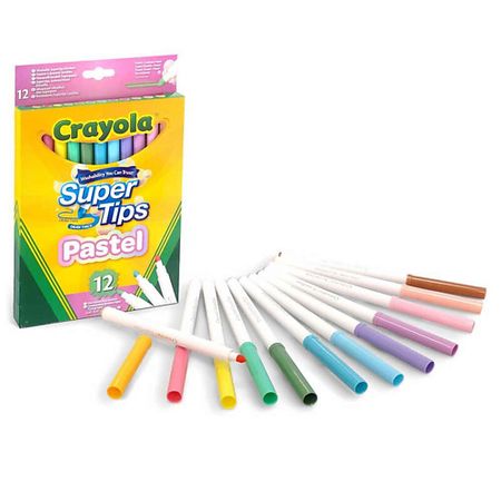 Набор фломастеров CRAYOLA Смываемые пастельные фломастеры Super Tips Pastel