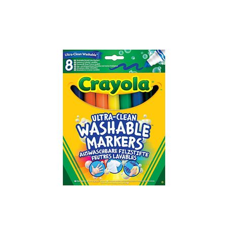 Набор фломастеров CRAYOLA Смываемые фломастеры с широким пером Ultra Clean Broad Line Markers