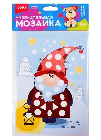 Набор для творчества LORI Увлекательная мозаика (набор малый) Гномик Км-020