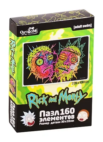 Пазл Рик и Морти. Странные дела ORIGAMI/Оригами 160эл .05344