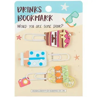 Набор Скрепки-закладки Summer Drinks (3 шт) (12-24730B-20210501)