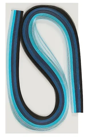 Бумага для квиллинга в пакете с подложкой (3mm) (120 листов) (52cm) оттенки синего