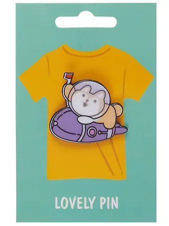 Значок Корги в космосе (акрил)