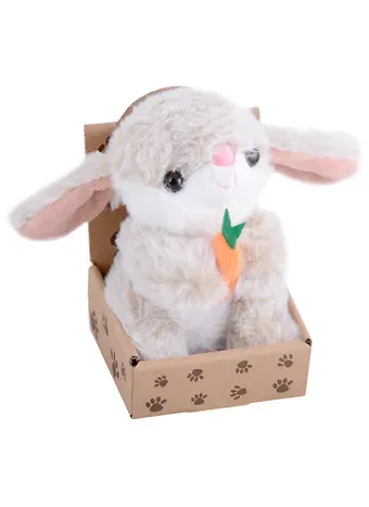 Кролик с морковкой в крафт коробке (12-01568-574)