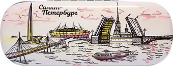 Чехол для очков СПб. Лахта-центр, мосты, Петропавловка, рис.