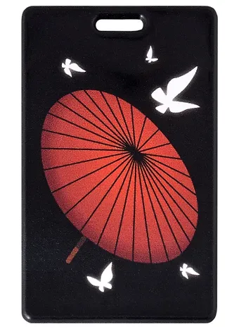 Чехол для карточек Аниме Японский зонтик и бабочки