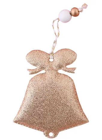 Новогоднее подвесное украшение Золотой колокольчик (ПВХ) (11,5x8,5)