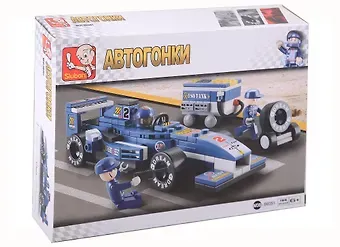 Развивающий конструктор Sluban Автогонки (196 деталей, 2 фигурки)