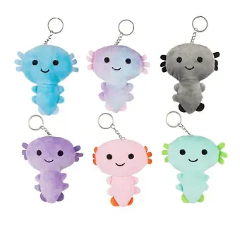 Брелок Аксолотль (текстиль) (10см) в ассортименте