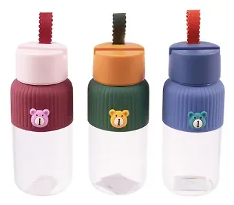 Бутылка с силиконовой накладкой Мишка (стекло) (460 мл) (12-07229-GJ75D)