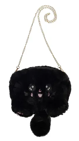 Сумочка плюшевая Котик черный (31х23) (12-04759-02) Bookvalno