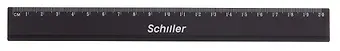 Линейка 20см металлическая, черная, Schiller