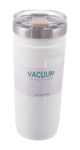 Термостакан Белый (пластик/металл) (710мл) (12-07599-M9)