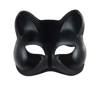 Маска Кошки (черная) (17х15) (пластик) (12-06150-M4)
