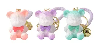 Брелок Мишка вязаный (градиент) (ПВХ) (6см) (12-05149-A032) Bookvalno