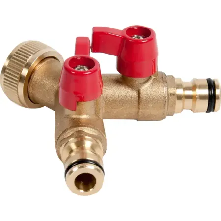 Разветвитель 2-х канальный на кран BOUTTE, 3/4 дюйма