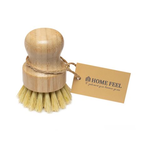 Щетка HomeFeel круглая деревянная светлая
