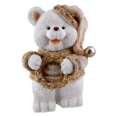 Мишка с венком в руках ТПК Полиформ 30 см