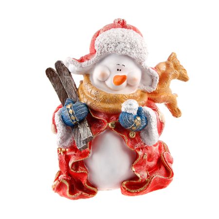 Снеговик в пальто ТПК Полиформ с лыжами 30 см