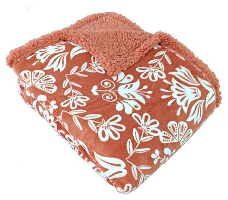 Плед фланелевый Actuel коралловый, 180х220 см