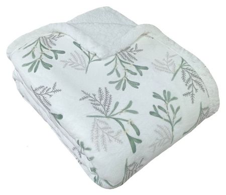 Плед фланелевый Actuel Канадский лес белый, 180х220 см