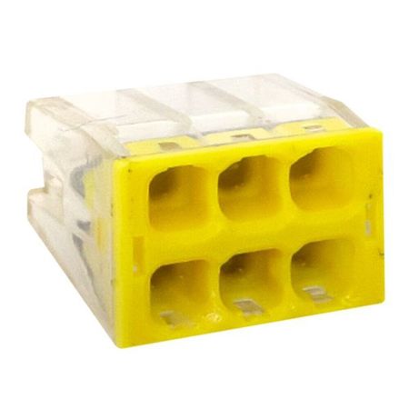 Клемма на 6 проводов EKF PROxima СМК 2273-246 0,5-2,5 кв.мм самозажимная с пастой (50 шт.) (plc-smk-2273-246) клемма на 8 проводов duwi смк 772 248 2 5 кв мм самозажимная с пастой 5 шт 26733 1