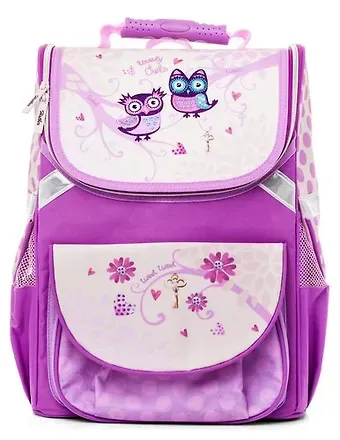 Рюкзак, Hatber/Хатбер BALANCE Совушки 38*29*16см, полиэстер светоотраж. 1 отделение 3 кармана