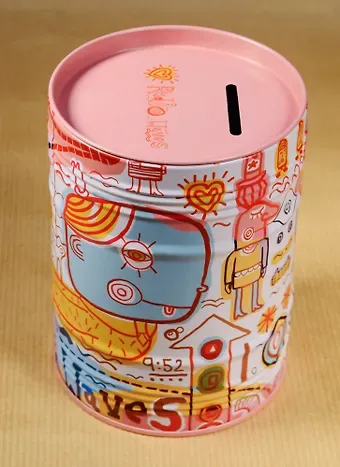 Копилка Бочка Граффити (12х9) (металл) (12-22120-K33-20)