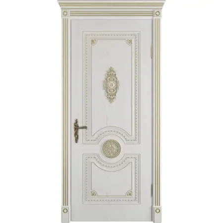 Дверь межкомнатная глухая Грета 80x200 см ПВХ цвет дуб бьянко с замком и петлями htisok позолоченный кулон с короной и крестом