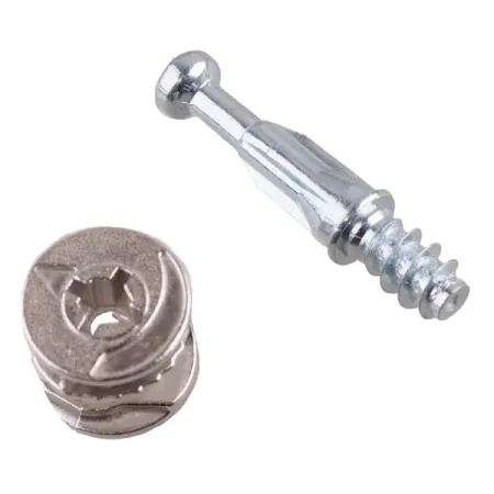 Набор эксцентриковых стяжек 18x24 мм сталь цвет серебро 4 шт.