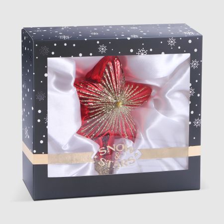 Верхушка Snow and Stars ёлочная звезда красная