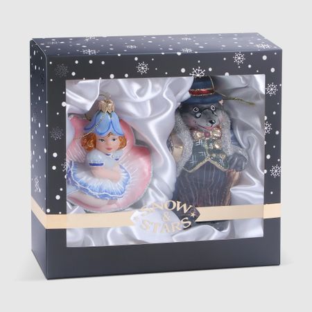 Набор ёлочных игрушек Snow and Stars дюймовочка и крот 2 шт