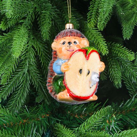 Игрушка ёлочная Snow and Stars ёжик с яблоком