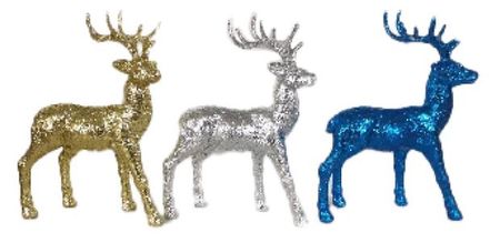 Фигурка декоративная Actuel Снежная королева Олень флок 28 см, 1 шт в ассортименте