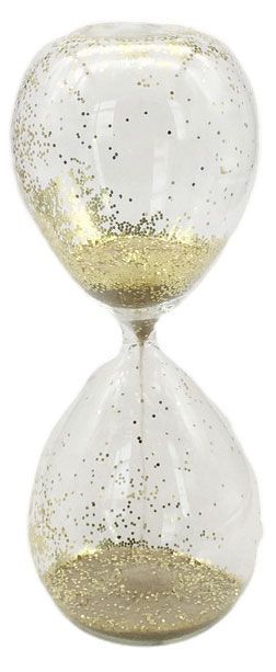 Елочное украшение Подвеска Песочные часы стекло, 20 см