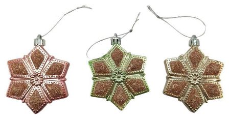 Елочное украшение Actuel Розовый зефир Подвеска Цветок пластик 8 см, 1 шт в ассортименте