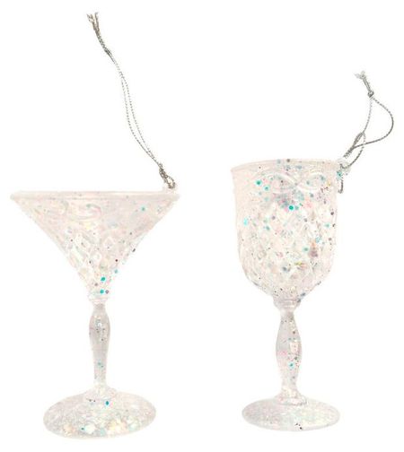 Елочное украшение Actuel Снежная королева Подвеска Бокал пластик 10 см, 1 шт в ассортименте