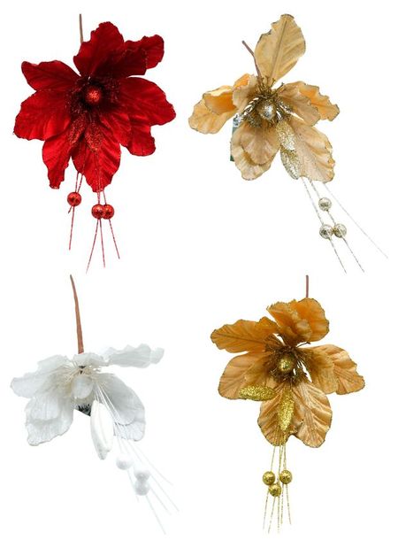 Украшение Actuel Золото театра Цветок лилия 30 см, 1 шт в ассортименте