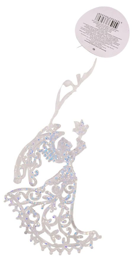 Елочное украшение Розовый зефир Подвеска Ангел, 13 см