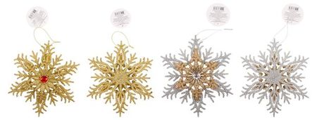 Елочное украшение Золото театра Подвеска Снежинка 13,6 см, 1 шт в ассортименте