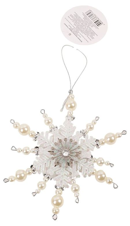 Елочное украшение Золото театра Подвеска Снежинка, 12,5 см