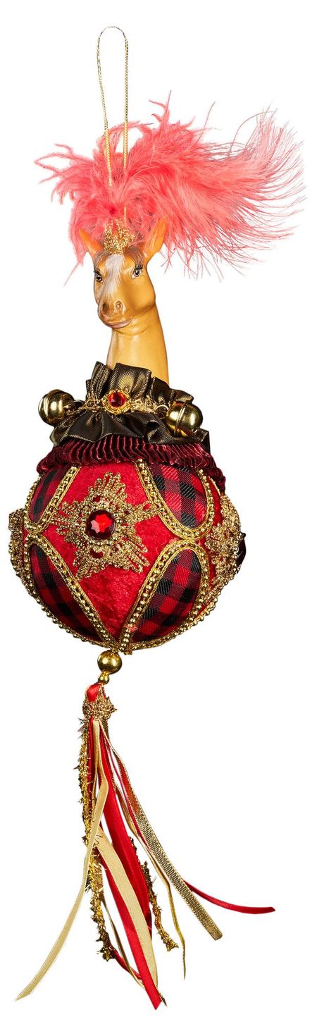 Елочное украшение Подвеска Christmas DeLuxe Лошадь, 11х45 см